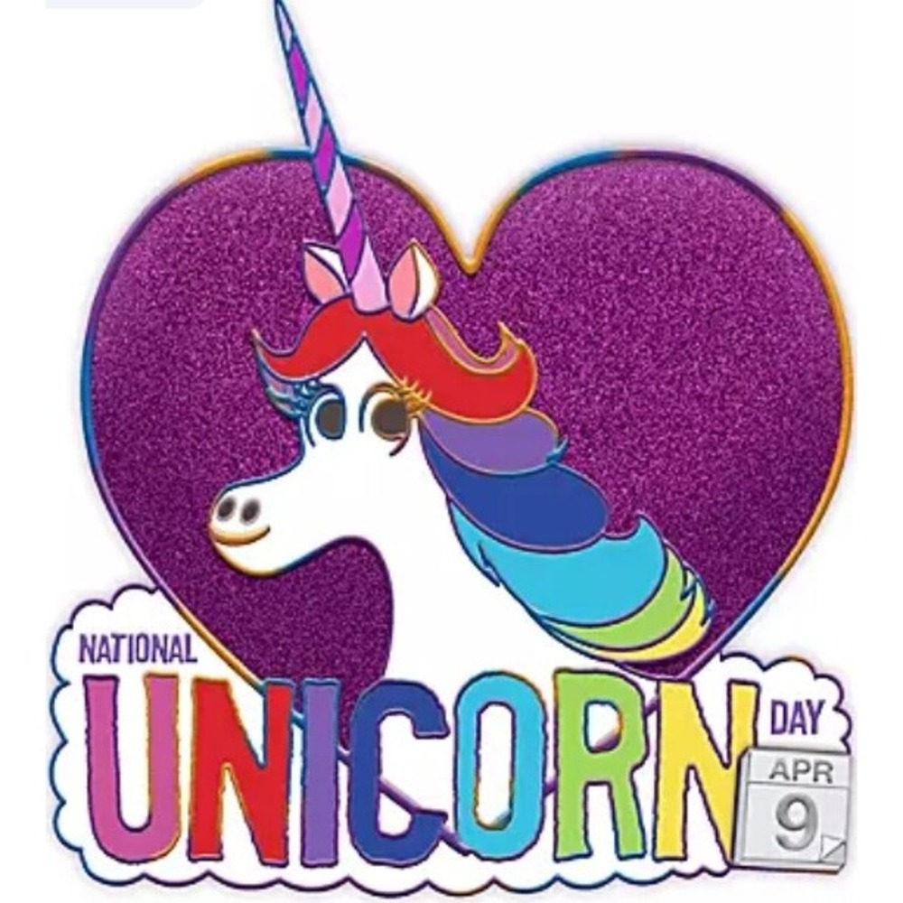 Disney Pin Inside Out Rainbow Unicorn National Day 2020 LE Glitter Pin NEW